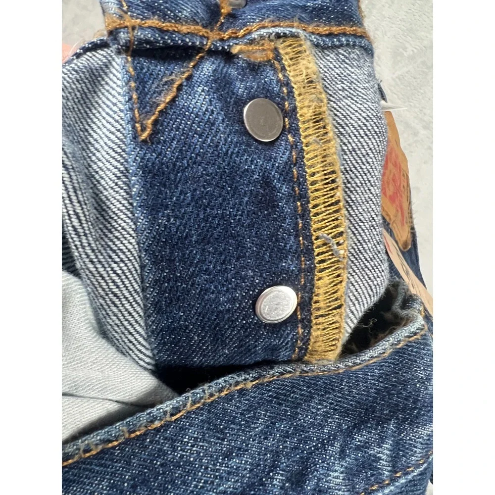 NWT Levis 501 Original Button Fly Jeans 36x32 Dark Wash Style Classic Straight